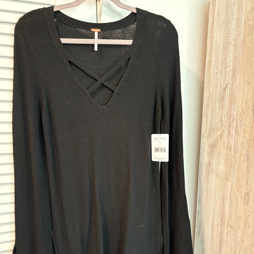 Free people black knit dress